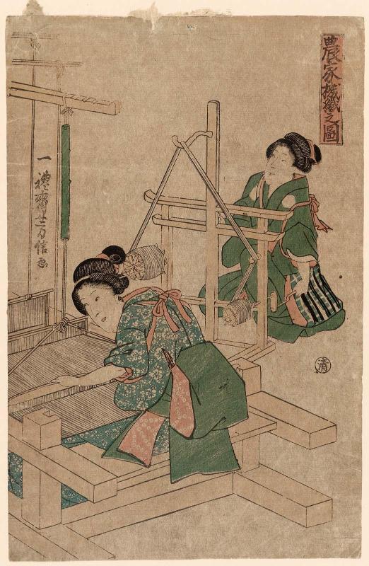 Peasants Weaving (Nôka hata-ori no zu)