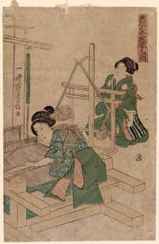 Peasants Weaving (Nôka hata-ori no zu)