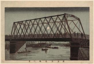 View of the High Bridge at Reiganjima (Reiganjima Takahashi no kei)