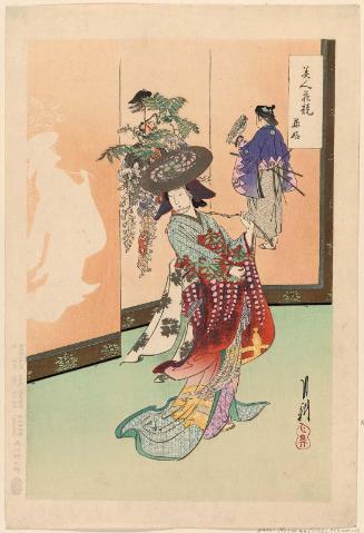 Wisteria Girl (Fuji musume), from the series Beauties Compared to Flowers (Bijin hana kurabe)