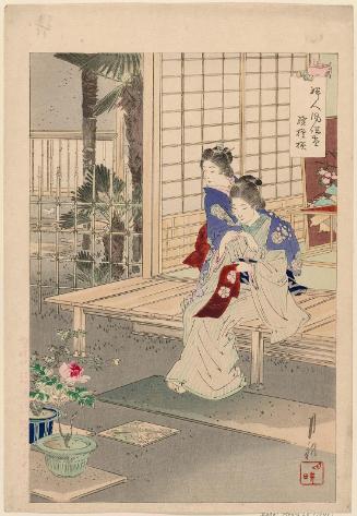 Embroidery (Nui moyô), from the series An Assortment of Women's Customs (Fujin fûzoku zukushi)