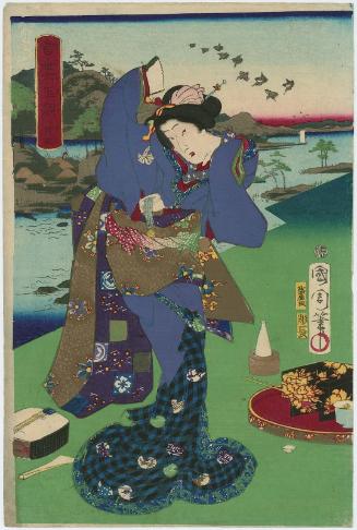 Noda, from the series Six Jewel-like Faces of Modern Times (Tôsei mu tamagao), pun on Six Jewel Rivers (Mu Tamagawa)