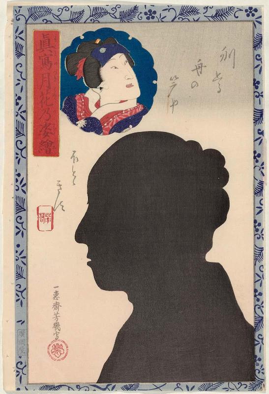 Actor Iwai Shijaku II, from the series Portraits as True Likenesses in the Moonlight (Makoto no tsuki hana no sugata-e)