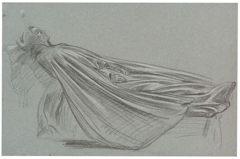 Cloaked Figure on Bier