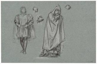 Standing Youth, Cloaked Figure, Studies of Hands