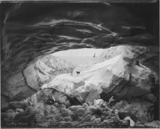 Looking through the Snow Tunnel above Goat Lake: Saw Tooth Range, Idaho 8/9/81