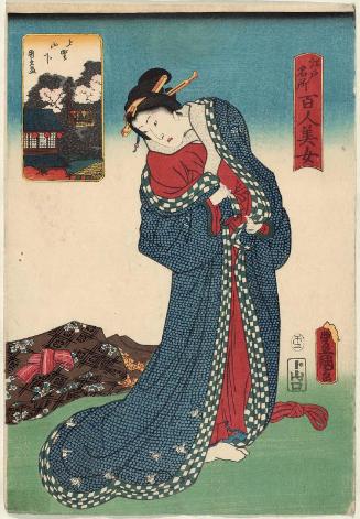 Ueno Yamashita, from the series One Hundred Beautiful Women at Famous Places in Edo (Edo meisho hyakunin bijo)