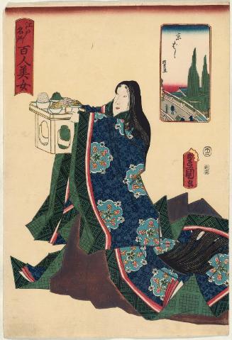 Kyôbashi, from the series One Hundred Beautiful Women at Famous Places in Edo (Edo meisho hyakunin bijo)