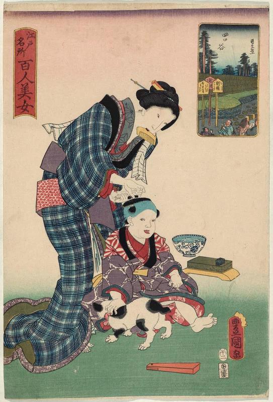 Yotsuya, from the series One Hundred Beautiful Women at Famous Places in Edo (Edo meisho hyakunin bijo)