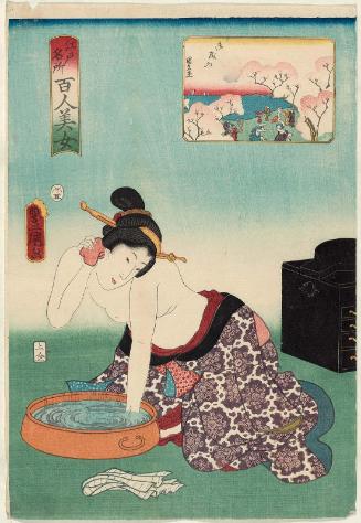Goten-yama, from the series One Hundred Beautiful Women at Famous Places in Edo (Edo meisho hyakunin bijo)