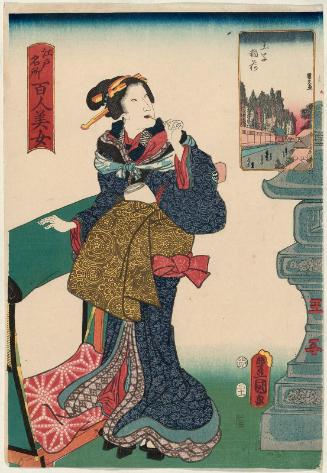 Ôji Inari Shrine, from the series One Hundred Beautiful Women at Famous Places in Edo (Edo meisho hyakunin bijo)