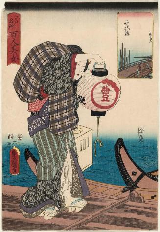Eitai Bridge (Eitai-bashi), from the series One Hundred Beautiful Women at Famous Places in Edo (Edo meisho hyakunin bijo)