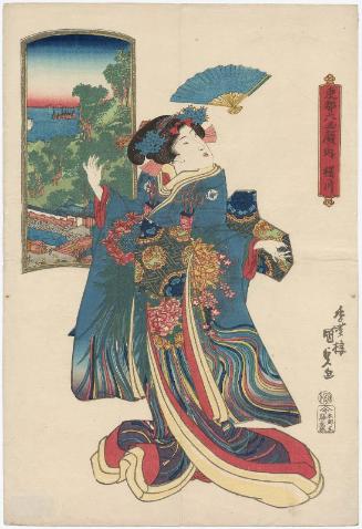 Sakuragawa, from the series Six Jewel-like Faces of the Eastern Capital (Tôto mu tamagao no uchi), pun on Six Jewel Rivers (Mu Tamagawa)