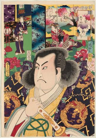 No. 28, Nowaki: Actor Arashi Hinasuke IV, from the series Fifty-four Chapters of Edo Purple (Edo murasaki gojûyo-jô)