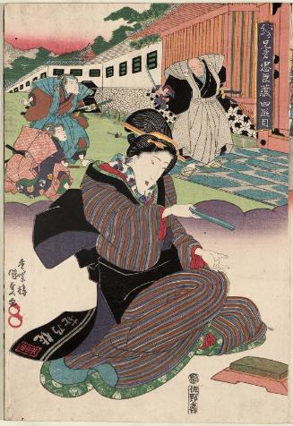 Act IV (Yodanme), from the series Matched Pictures for The Storehouse of Loyal Retainers (Ekyôdai Chûshingura)