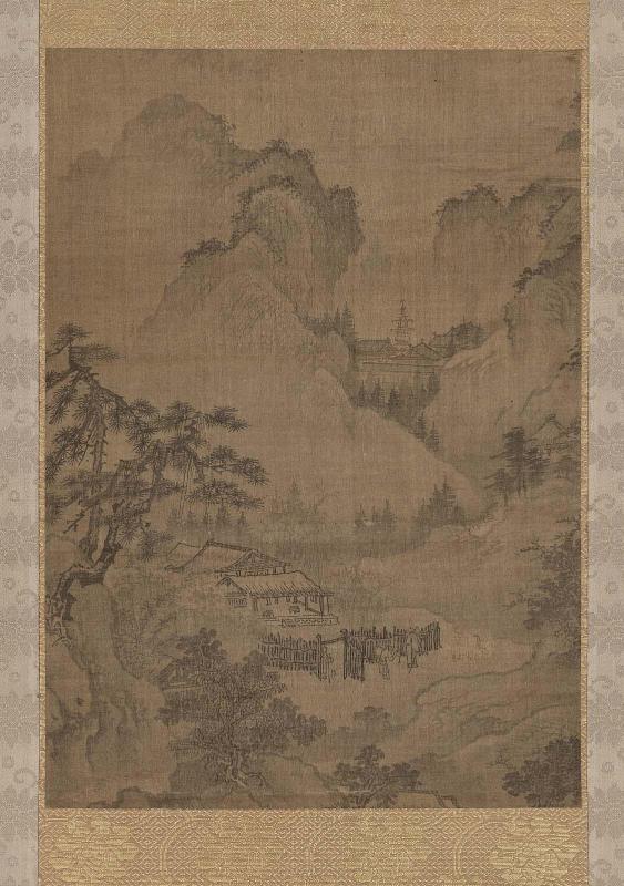 Landscape with temple complex