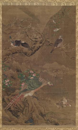 Birds and flowers in winter