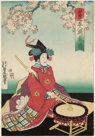 Actor Ichimura Kakitsu IV, from the series A Modern Set of Five Musicians (Tôsei gonin soroe)