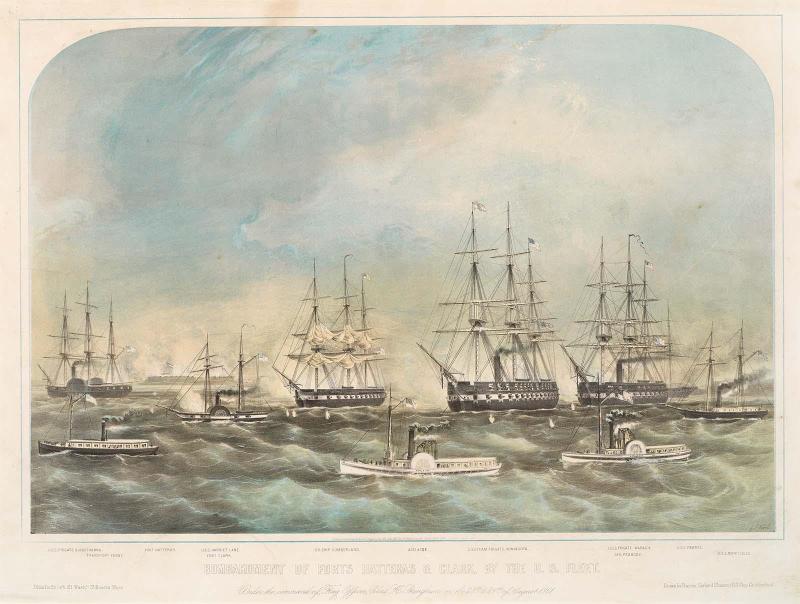Bombardment of Forts Hatteras & Clark, By The U.S. Fleet