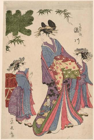 Takigawa (representing the god Jurôjin), from the series Seven Lucky Gods (Shichifukujin tsuzuki)
