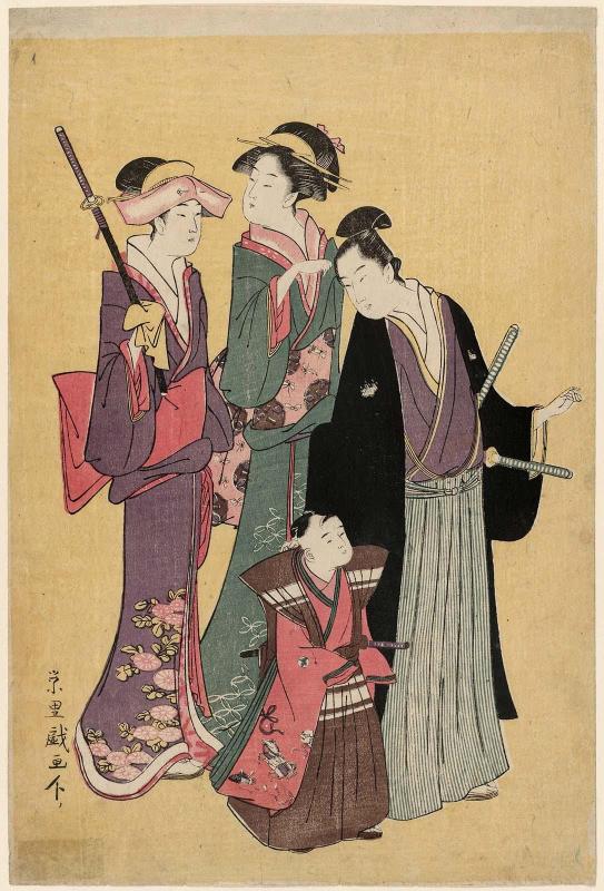 Going to the Shrine for the Hakamagi Ceremony at the Shichigosan Festival