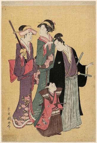 Going to the Shrine for the Hakamagi Ceremony at the Shichigosan Festival