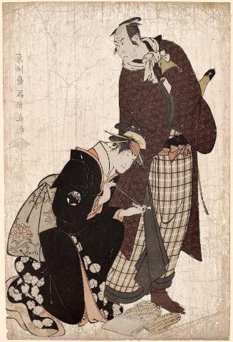 Actors Matsumoto Kôshirô IV as Magoemon and Nakayama Tomisaburô I as Umegawa