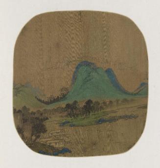 Landscape in blue-and-green style