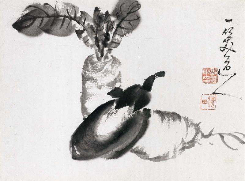 Radish and eggplant