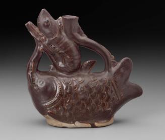 Ewer in the shape of a fish and a shrimp