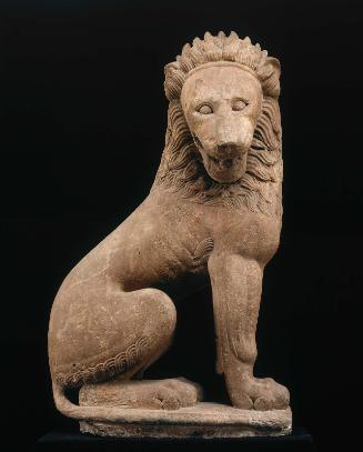 Statue of a seated lion