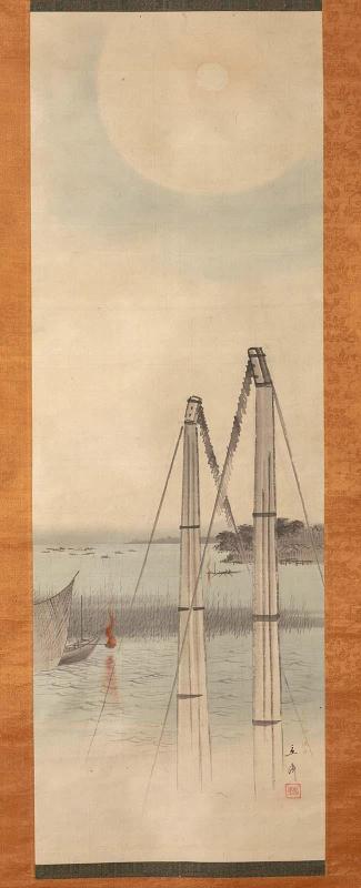 Fishing Boats at Tsukuda Island, Edo