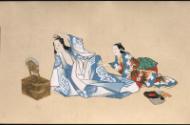 Woman brushing hair