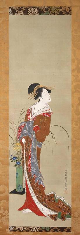 Courtesans with Snow, Moon, and Flowers