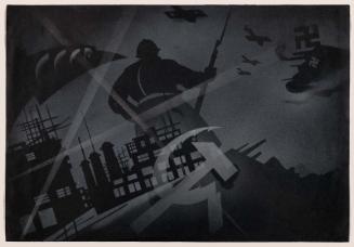 Propaganda Drawing: Soviets Resist the Nazi Invasion