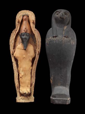 Coffin with grain mummy