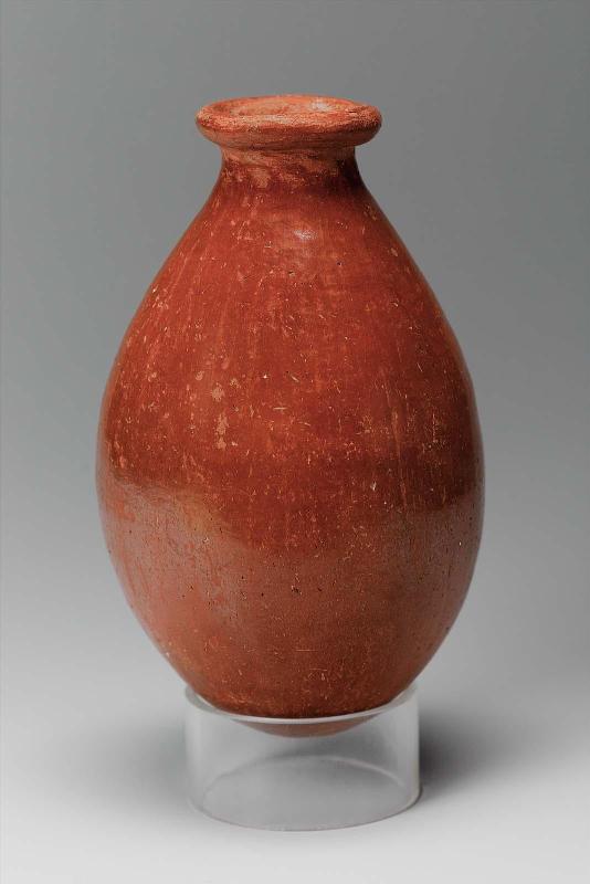 Red-polished slender ovoid jar