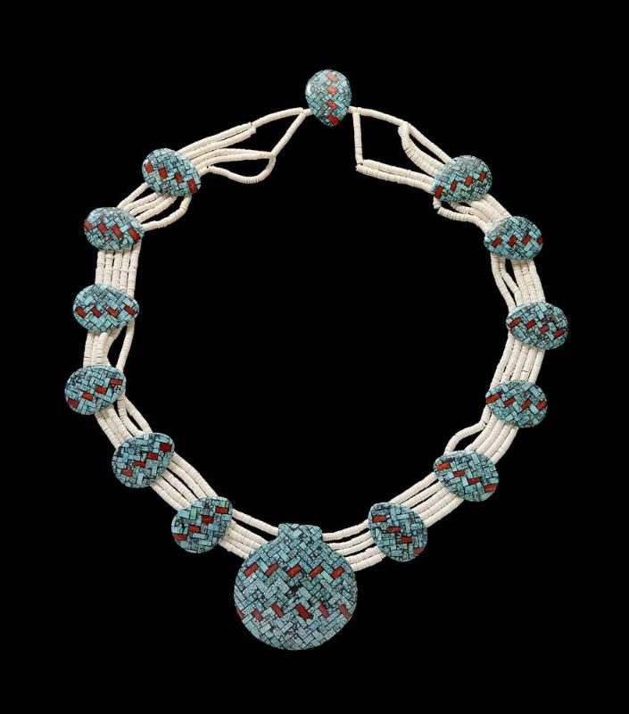 Old-style tab necklace