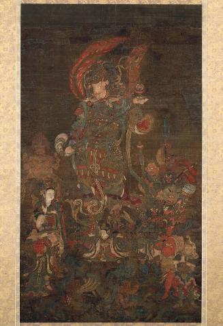 Bishamonten, the Guardian of the North, with His Retinue