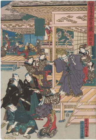Act VII (Shichidanme), from the series The Storehouse of Loyal Retainers, a Primer (Kanadehon Chûshingura)