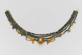 Beaded collar with amulets