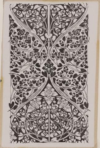 Design for Ornamental Wallpaper with Fava Bean Motif