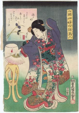 Fond of Dance (Odori kô), from the series Twenty-four Enjoyments of Beauties of the Present Day (Nijûshi kô tôji no hanamono)