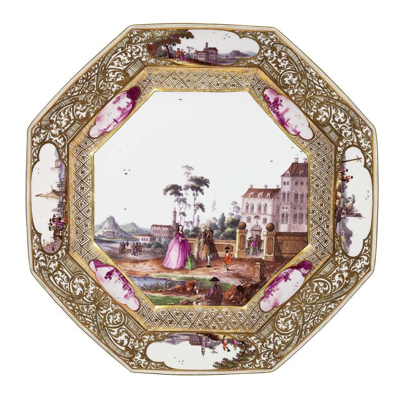 Octagonal dish from the Christie-Miller service