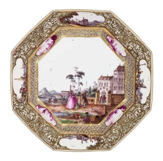 Octagonal dish from the Christie-Miller service