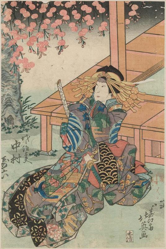 Actor  Nakamura Karoku I as Yoyo Kinudayû