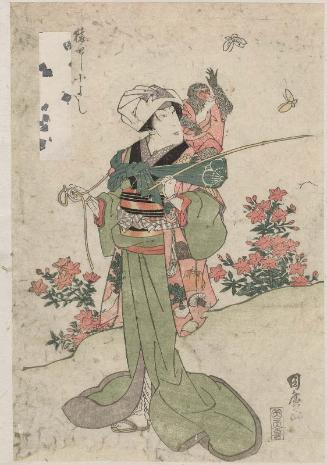 Actor Nakamura Sankô I as the Monkey Trainer (Sarumawashi) Koyoshi