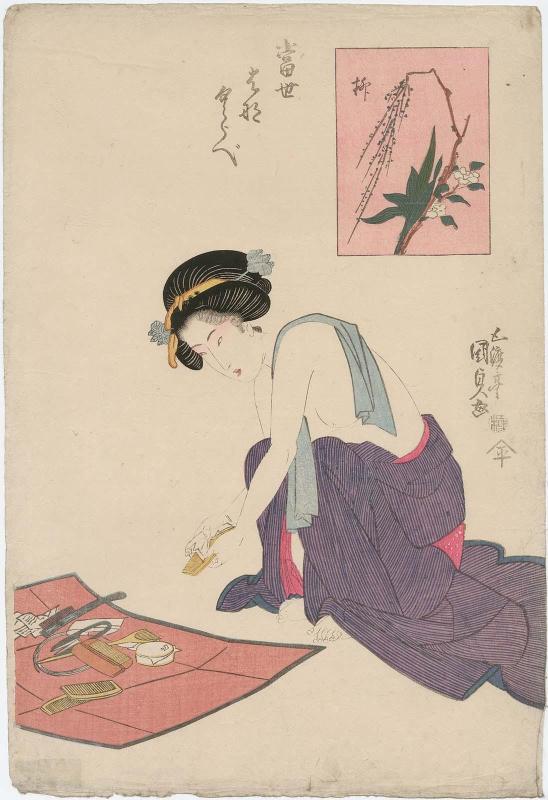 Willow (Yanagi), from the series Contest of Modern Flowers (Tôsei hana kurabe)
