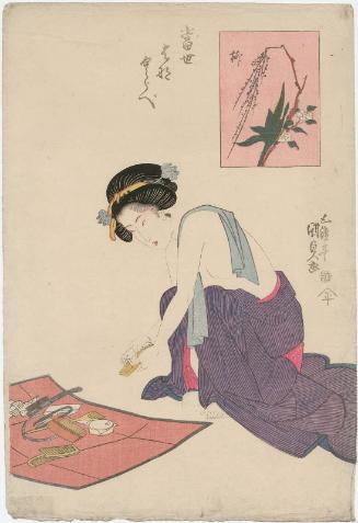 Willow (Yanagi), from the series Contest of Modern Flowers (Tôsei hana kurabe)