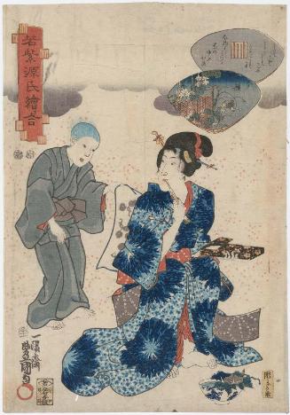 Yûgao, from the series Young Murasaki's Contest of Genji Pictures (Wakamurasaki Genji-e awase)
